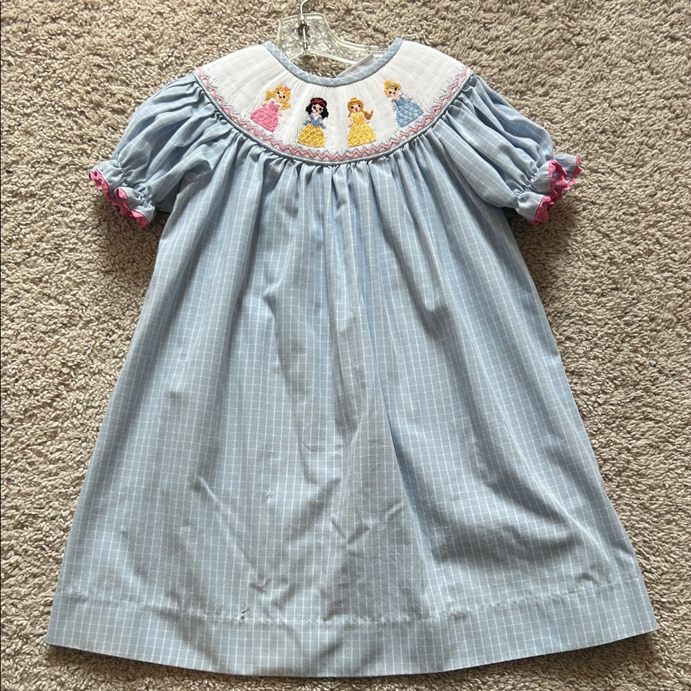 Blue Princess Smocked Dress